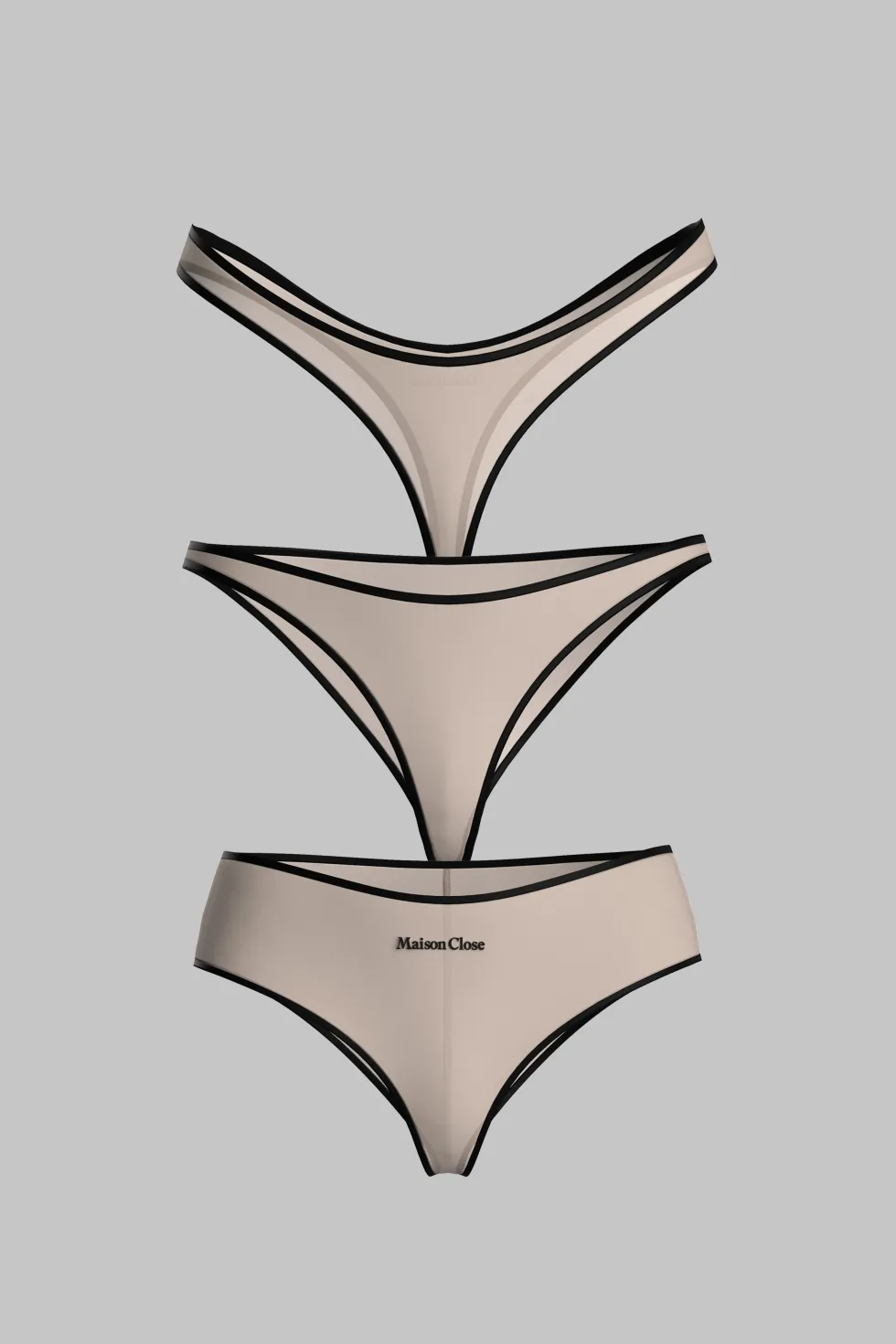 La ParisienneSet de 3 Bas Beige Foncé