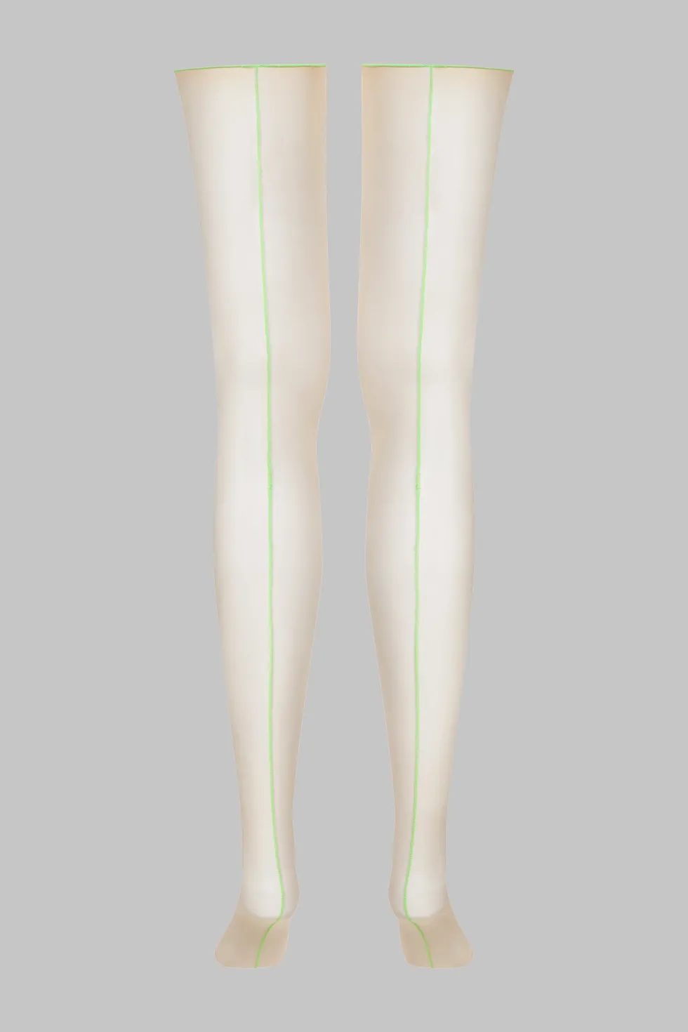 LegwearBas coupés roulés couture fluo 20D