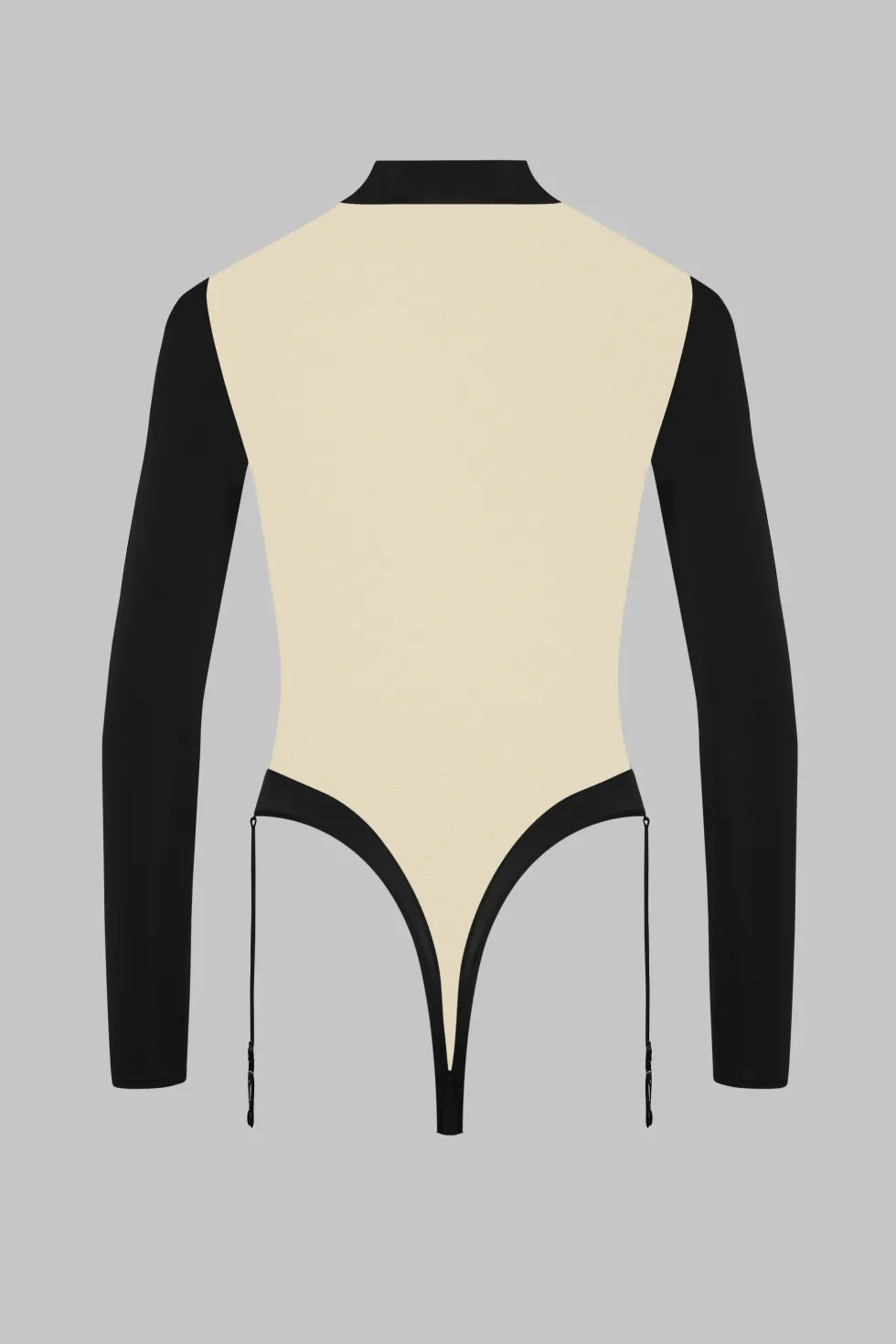 Pure TentationBody string col V manches longues porte-jarretelles